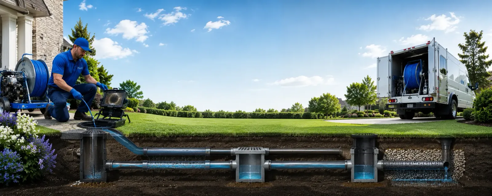 Outdoor drain cleaning information for Runnells, IA